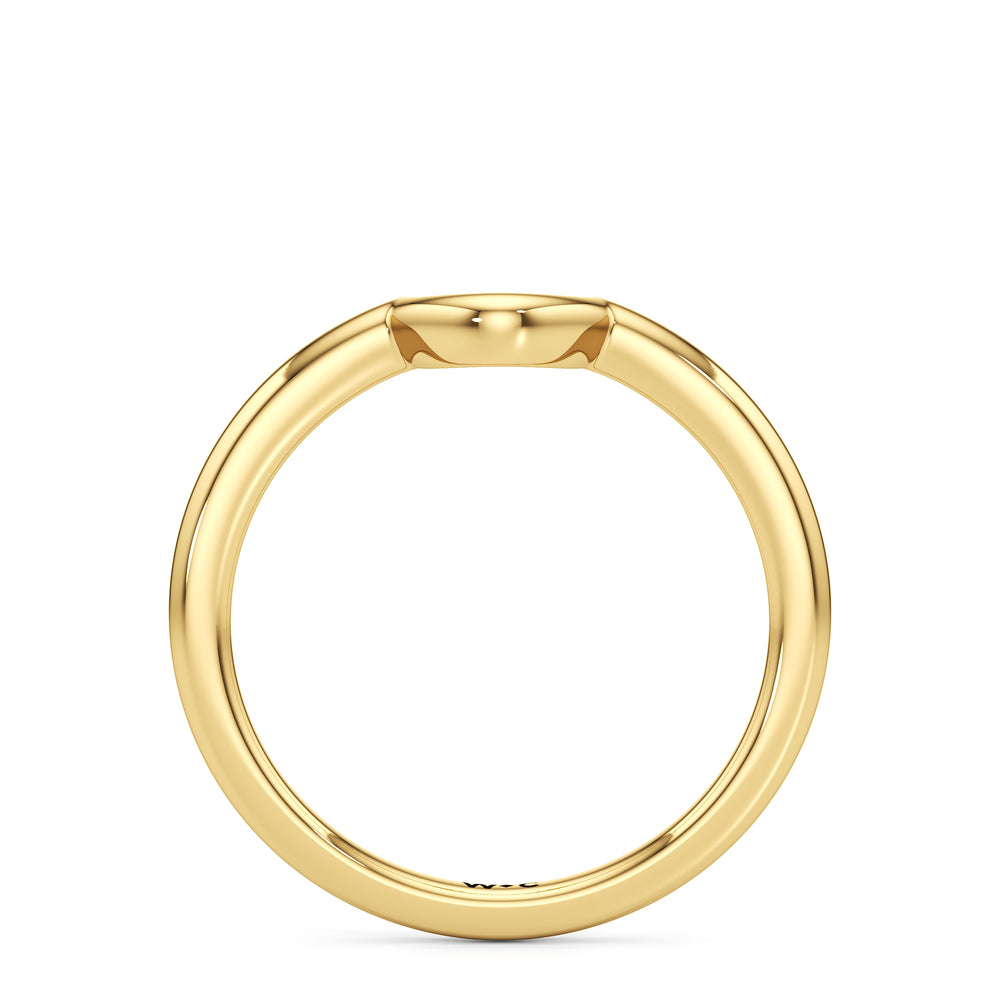 The Clementine Wedding Band with 18KT Yellow Gold Cut Diamond in 14KT Yellow Gold view 2
