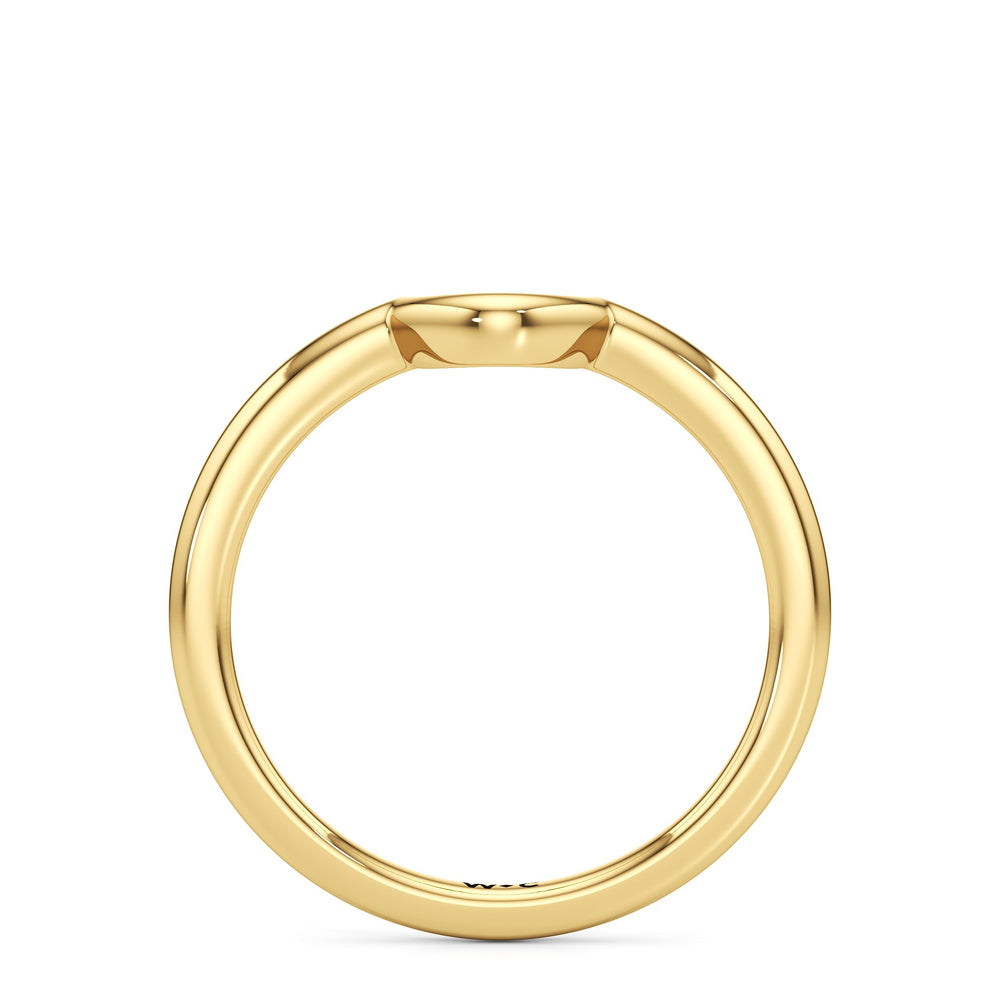 The Clementine Wedding Band with 18KT Yellow Gold Cut Diamond in 14KT Yellow Gold view 2
