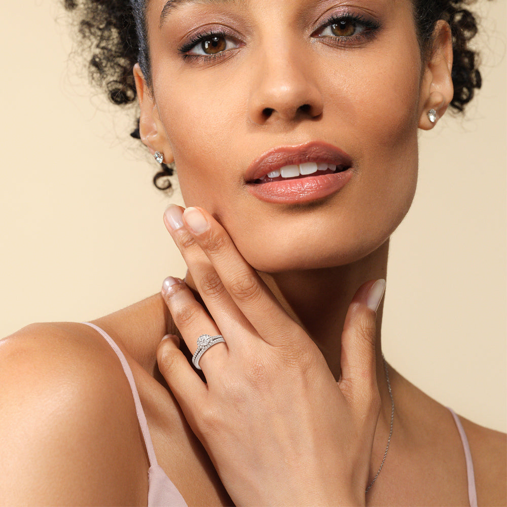 The Penelope Diamond Wedding Band with 18KT Rose Gold Cut Diamond in 14KT Rose Gold view 6
