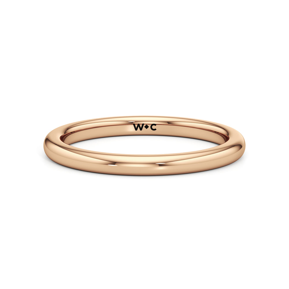 The Eve Wedding Band with 18KT Rose Gold Cut Diamond in 14KT Rose Gold view 1
