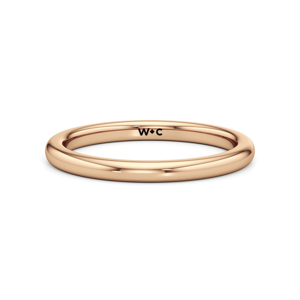 The Eve Wedding Band with 18KT Rose Gold Cut Diamond in 14KT Rose Gold view 1
