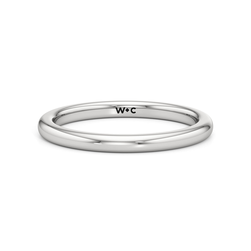 The Eve Wedding Band with Platinum Cut Diamond in 14KT Platinum view 1
