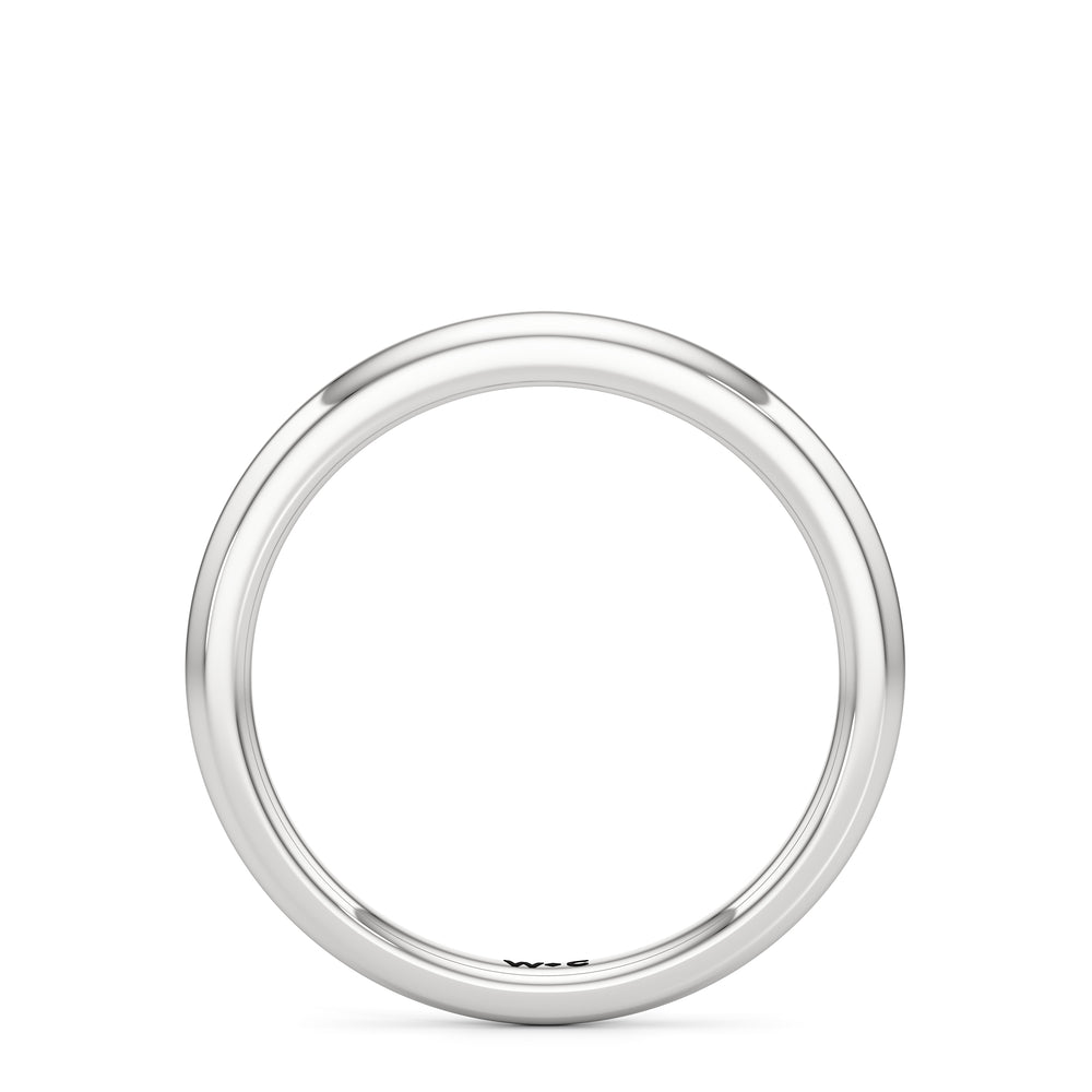 The Eve Wedding Band with Platinum Cut Diamond in 14KT Platinum view 2
