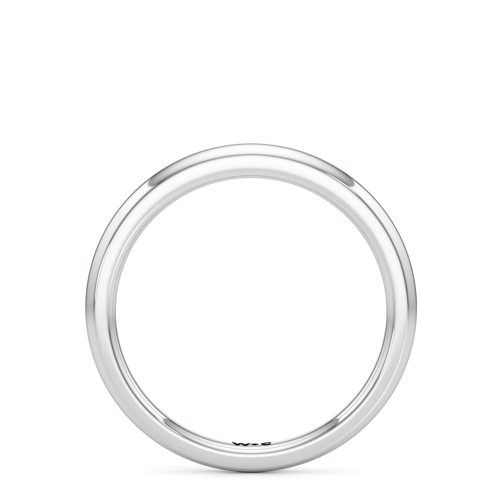 The Eve Wedding Band with Platinum Cut Diamond in 14KT Platinum view 2
