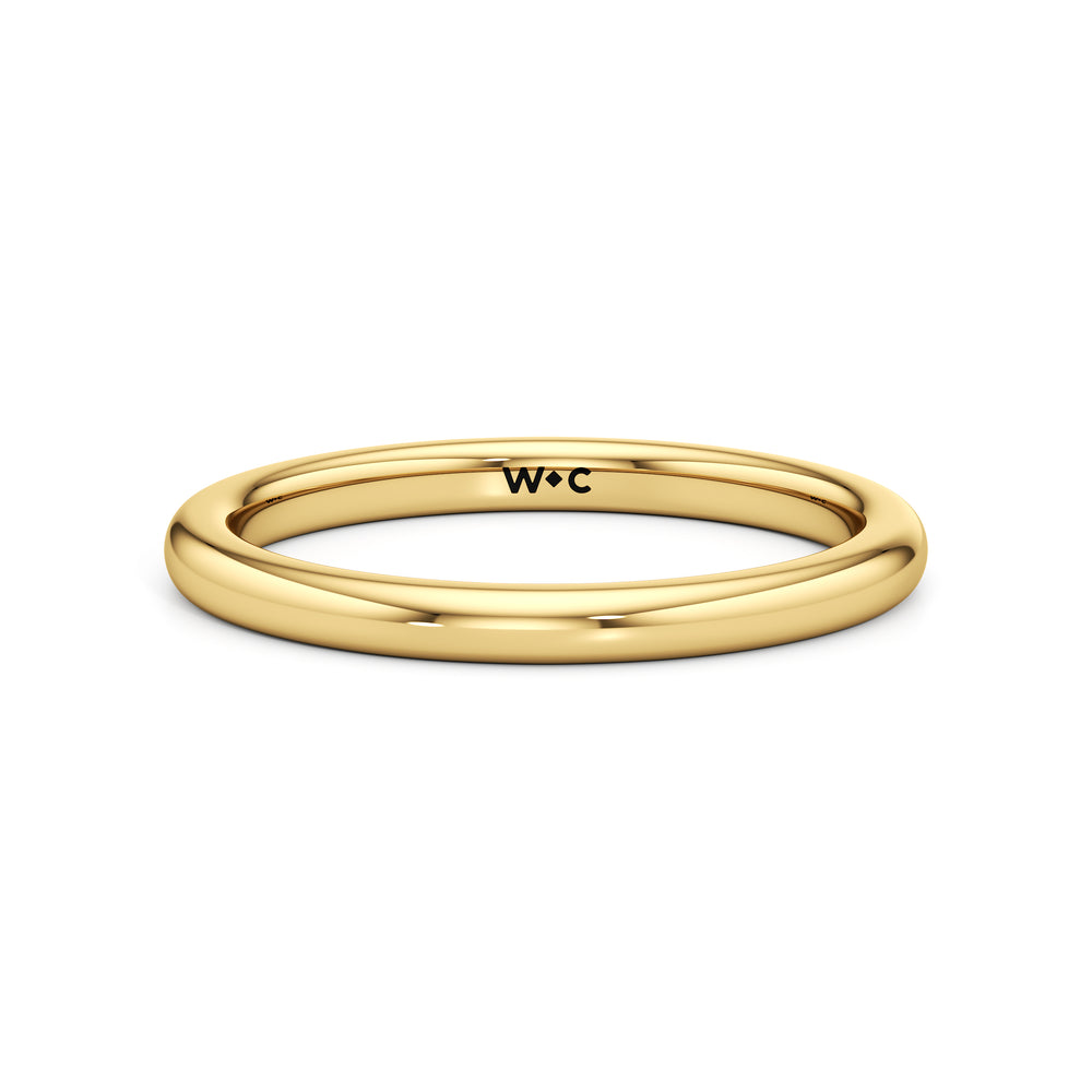 The Eve Wedding Band with 18KT Yellow Gold Cut Diamond in 14KT Yellow Gold view 1
