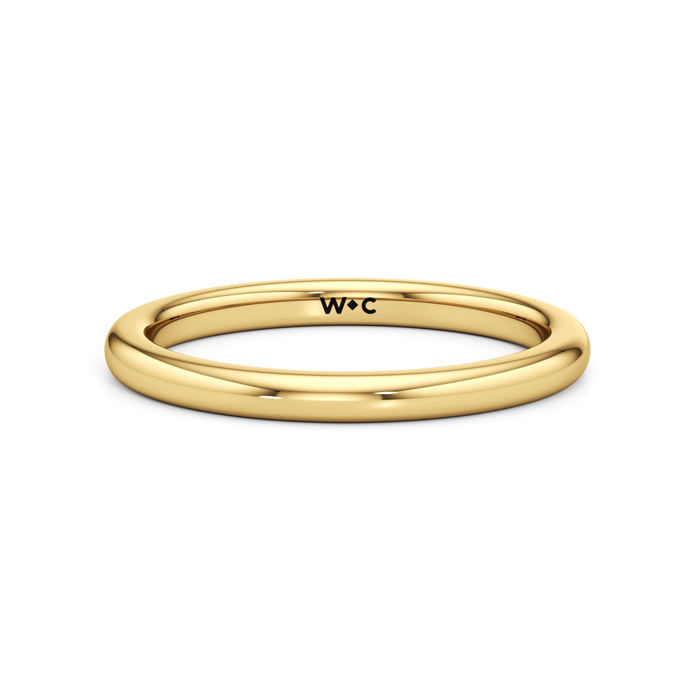 The Eve Wedding Band with 18KT Yellow Gold Cut Diamond in 14KT Yellow Gold view 1
