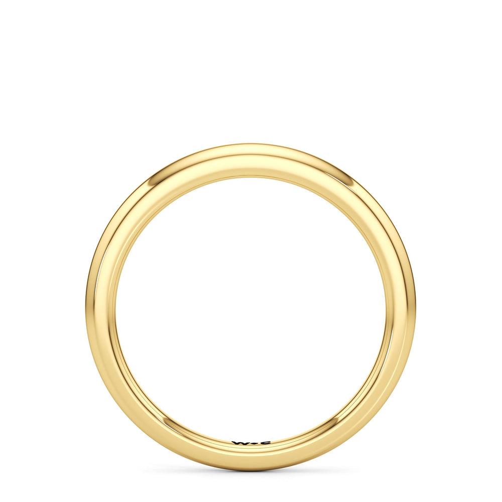 The Eve Wedding Band with 18KT Yellow Gold Cut Diamond in 14KT Yellow Gold view 2
