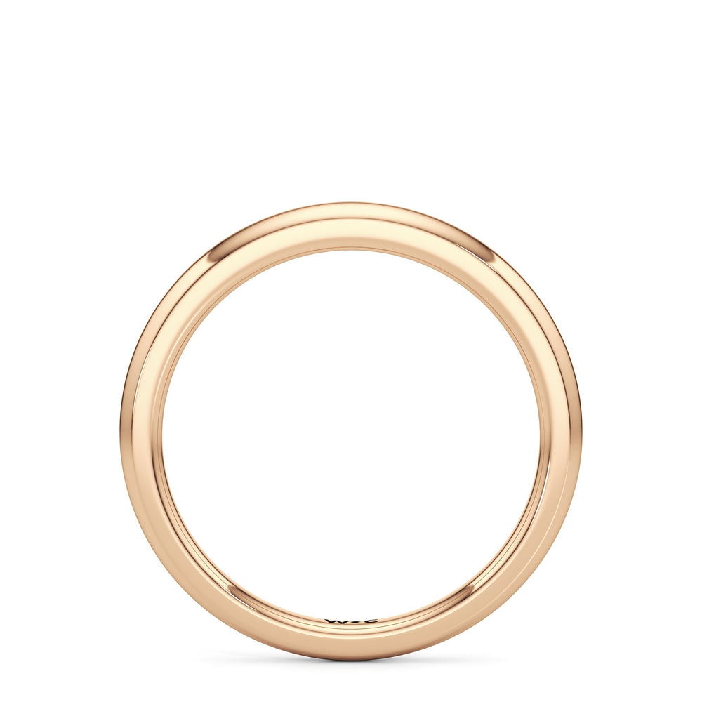 The Elena Wedding Band with 18KT Rose Gold Cut Diamond in 14KT Rose Gold view 2
