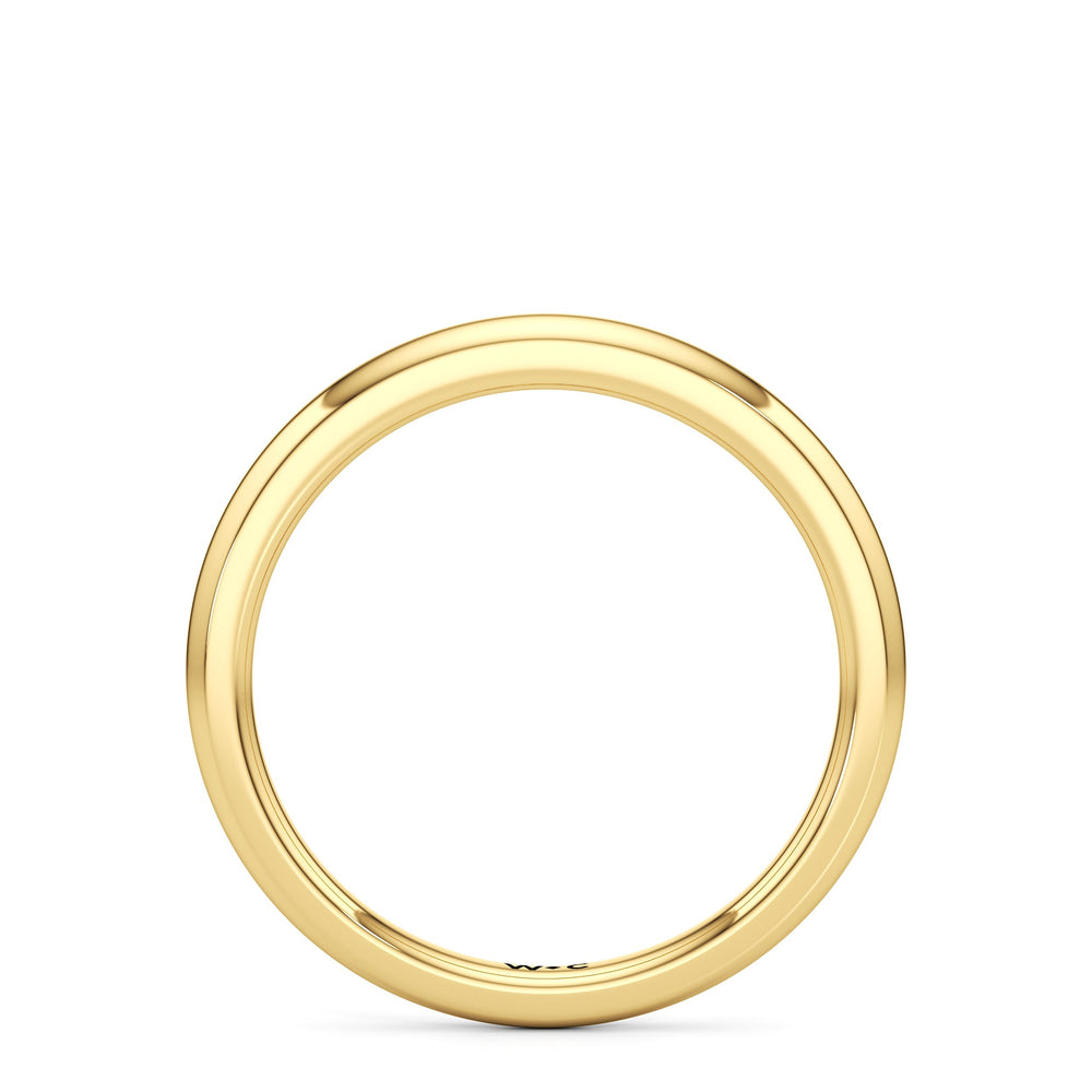 The Elena Wedding Band with 18KT Yellow Gold Cut Diamond in 14KT Yellow Gold view 2
