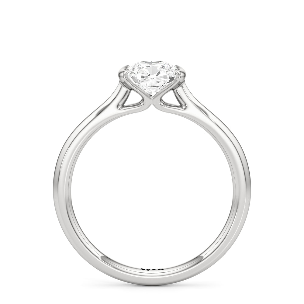The Elena Engagement Ring with Cushion Cut Diamond in 14KT Platinum view 2
