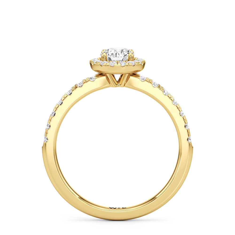 The Alana Engagement Ring with Round Cut Diamond in 14KT Yellow Gold view 2
