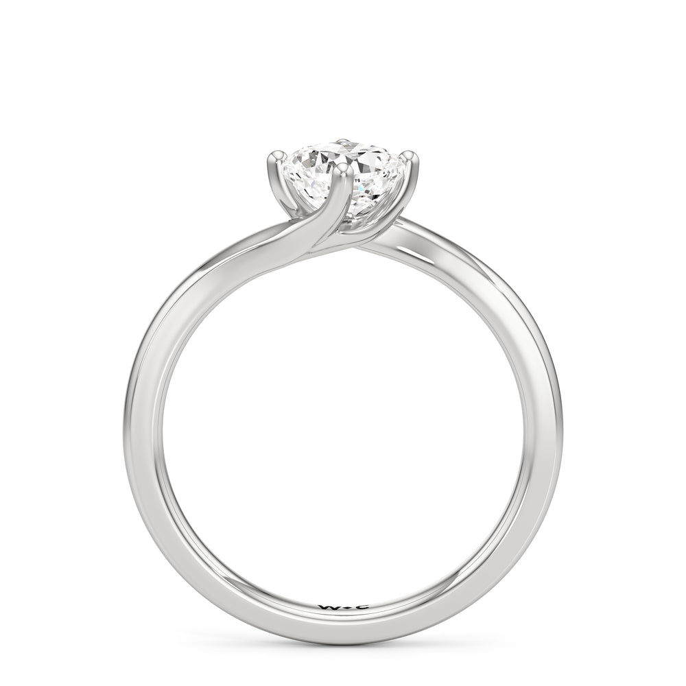 The Celeste Engagement Ring with Cushion Cut Diamond in 14KT Platinum view 2
