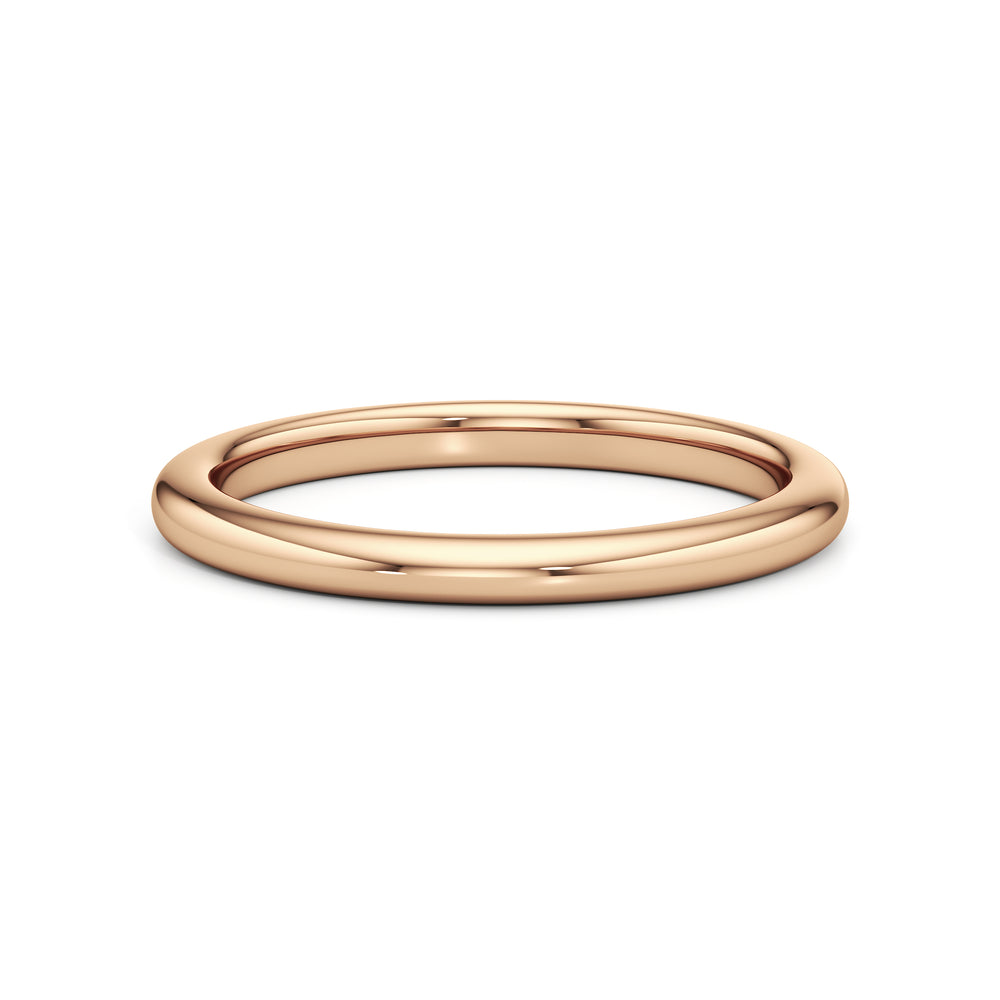 The Rona Wedding Band with 18KT Rose Gold Cut Diamond in 14KT Rose Gold view 1

