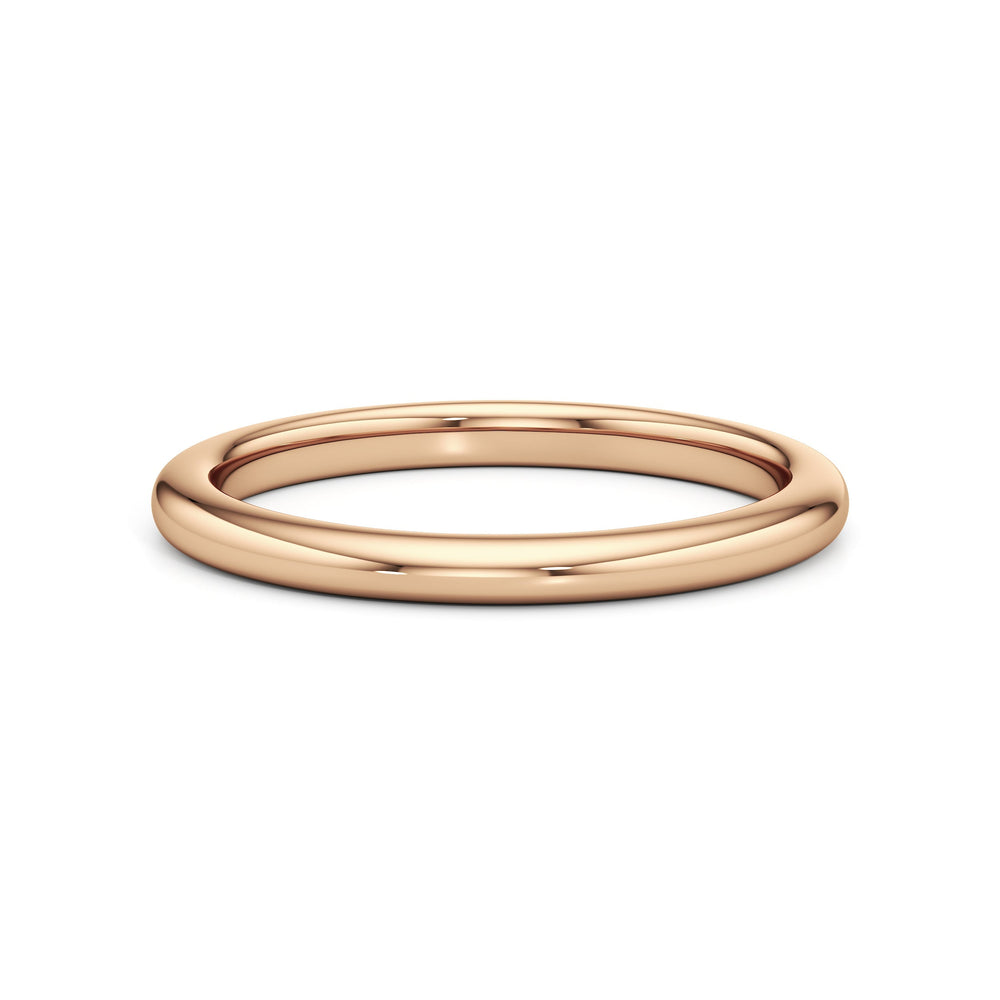 The Rona Wedding Band with 18KT Rose Gold Cut Diamond in 14KT Rose Gold view 1
