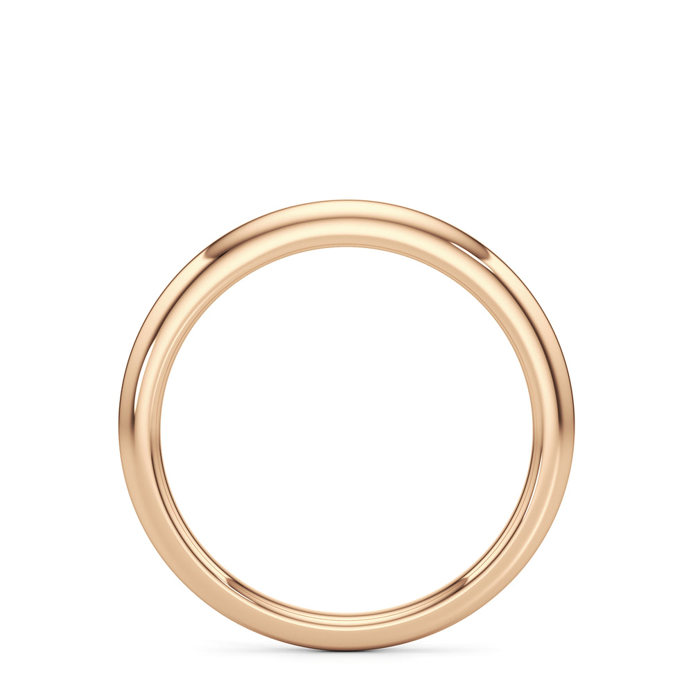 The Rona Wedding Band with 18KT Rose Gold Cut Diamond in 14KT Rose Gold view 2
