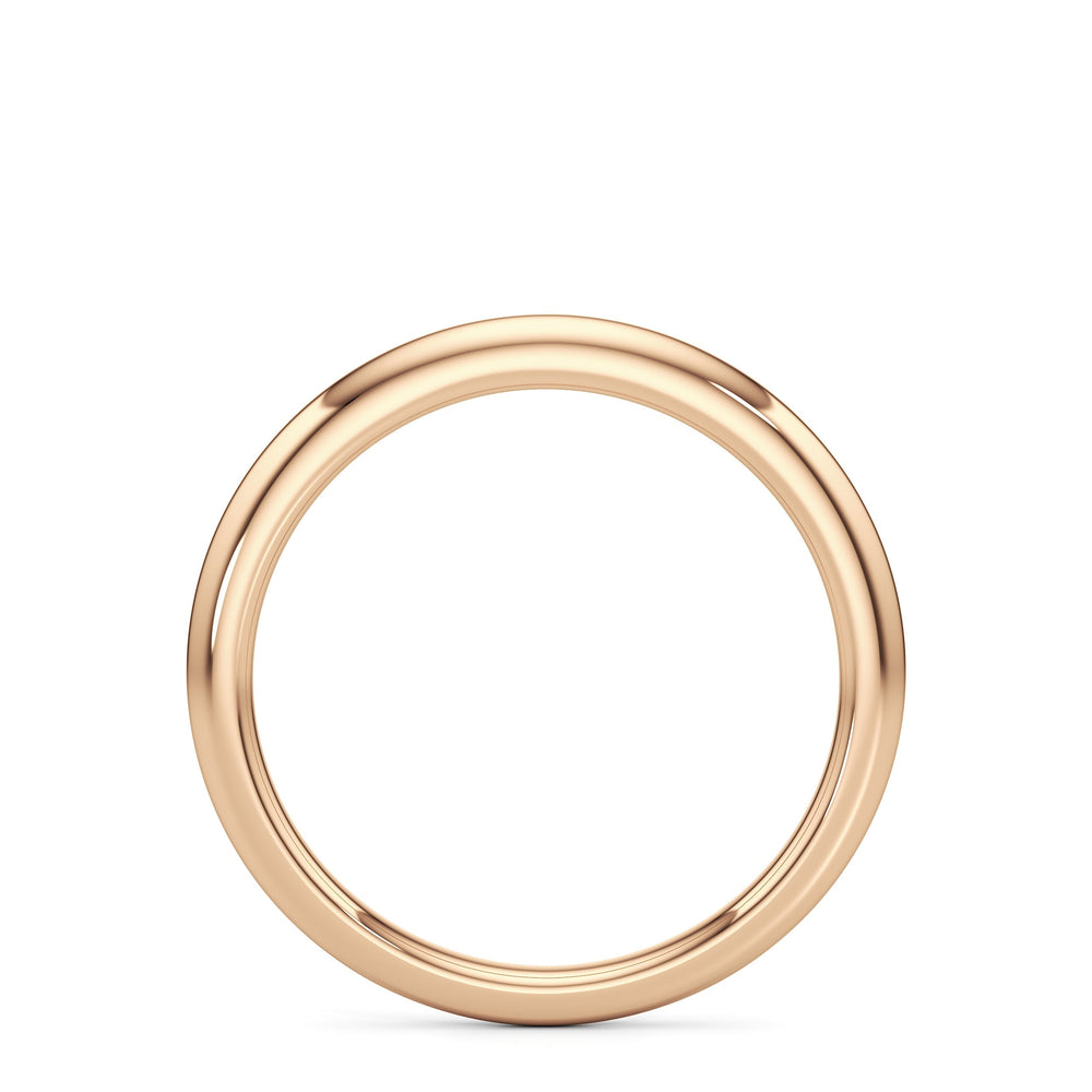 The Rona Wedding Band with 18KT Rose Gold Cut Diamond in 14KT Rose Gold view 2
