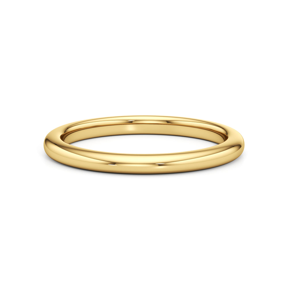 The Rona Wedding Band with 18KT Yellow Gold Cut Diamond in 14KT Yellow Gold view 1
