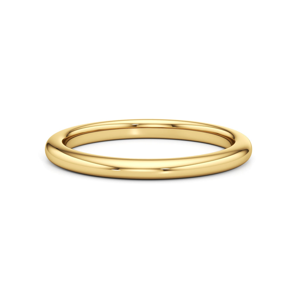 The Rona Wedding Band with 18KT Yellow Gold Cut Diamond in 14KT Yellow Gold view 1
