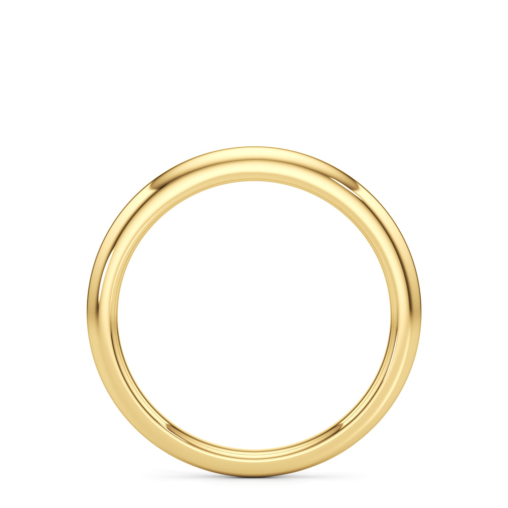 The Rona Wedding Band with 18KT Yellow Gold Cut Diamond in 14KT Yellow Gold view 2
