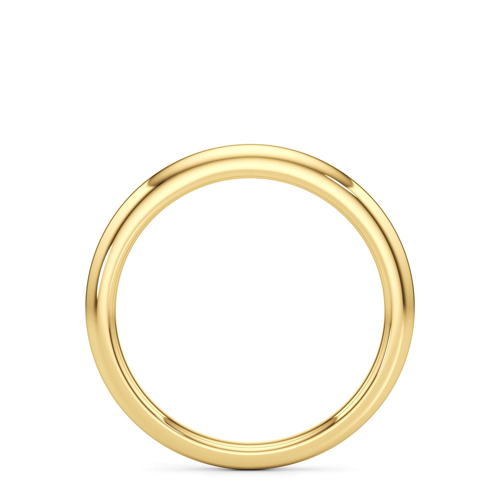 The Rona Wedding Band with 18KT Yellow Gold Cut Diamond in 14KT Yellow Gold view 2
