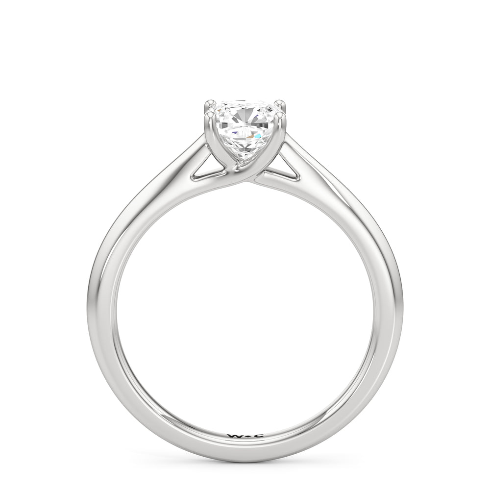 The Rona Engagement Ring with Cushion Cut Diamond in 14KT Platinum view 2
