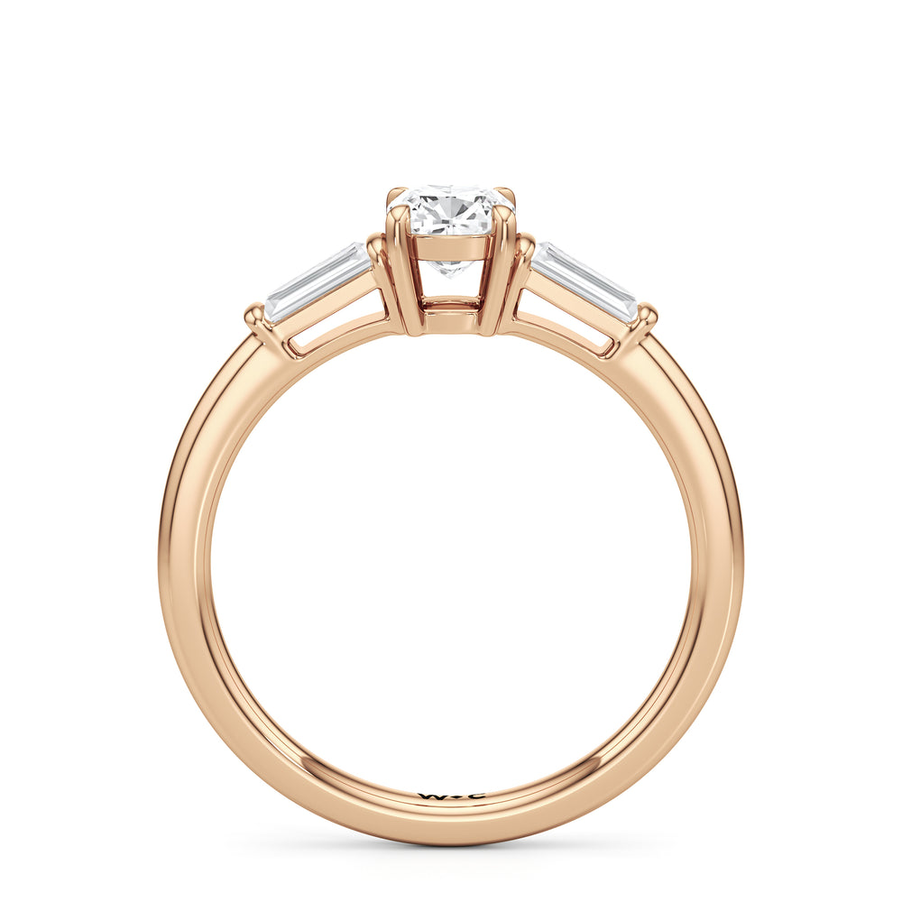 The Maeve Engagement Ring with Cushion Cut Diamond in 14KT Rose Gold view 2

