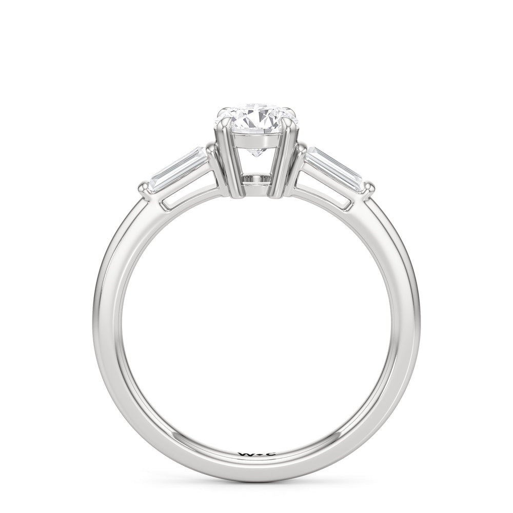 The Maeve Engagement Ring with Round Cut Diamond in 14KT Platinum view 2
