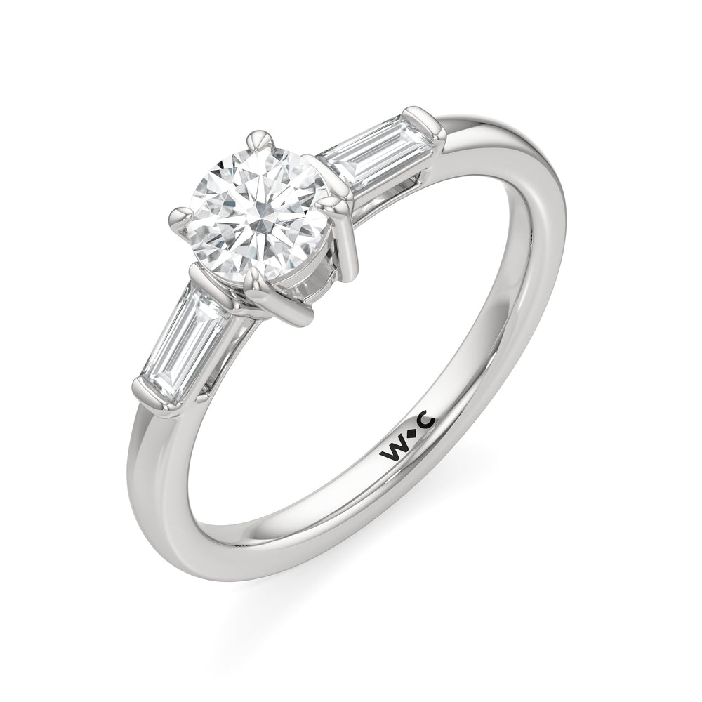 The Maeve Engagement Ring with Round Cut Diamond in 14KT Platinum view 3
