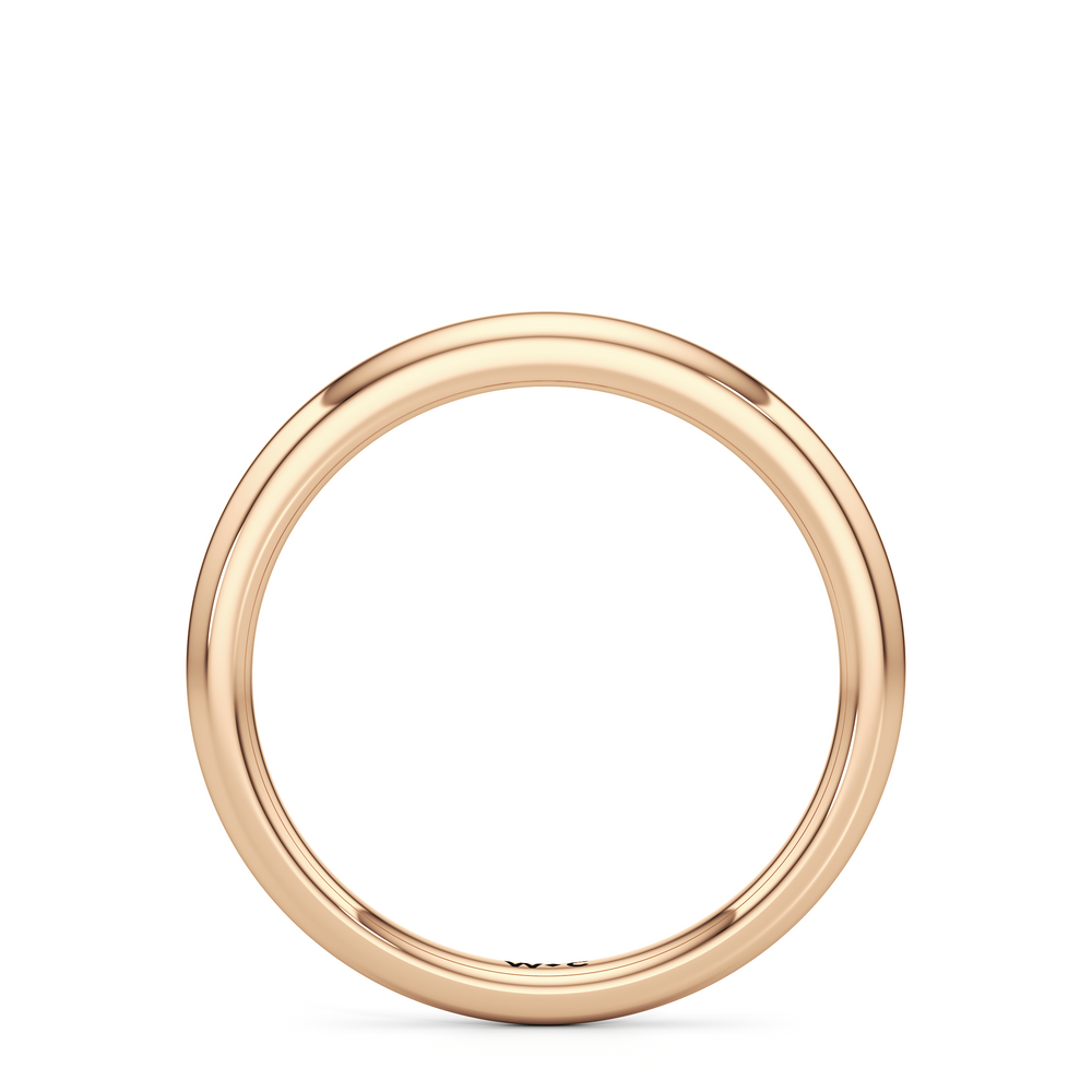The Rowan Wedding Band with 18KT Rose Gold Cut Diamond in 14KT Rose Gold view 2
