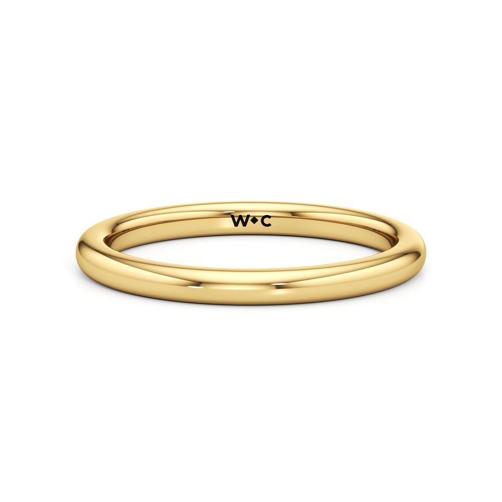 The Rowan Wedding Band with 18KT Yellow Gold Cut Diamond in 14KT Yellow Gold view 1
