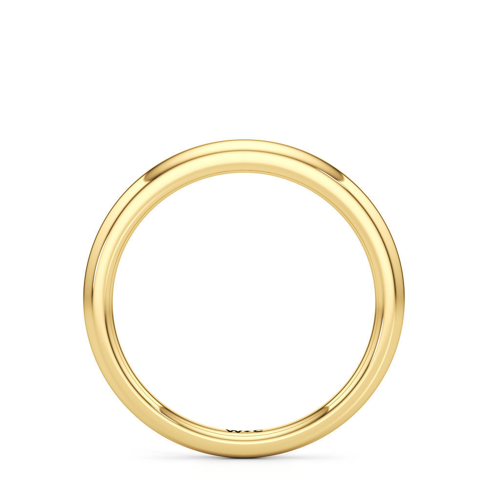 The Rowan Wedding Band with 18KT Yellow Gold Cut Diamond in 14KT Yellow Gold view 2
