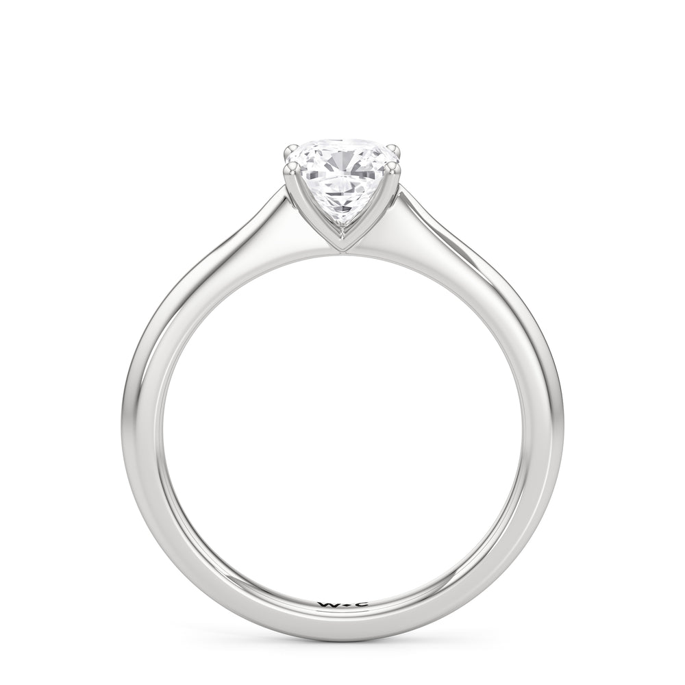 The Rowan Engagement Ring with Cushion Cut Diamond in 14KT Platinum view 2
