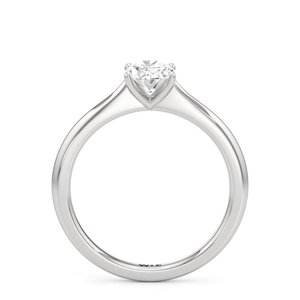 The Rowan Engagement Ring with Oval Cut Diamond in 14KT Platinum view 2
