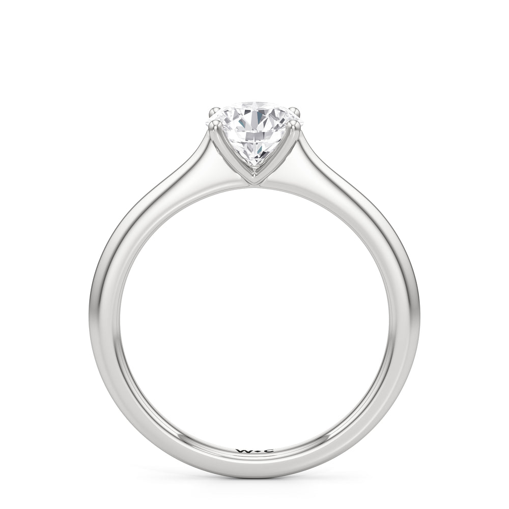 The Rowan Engagement Ring with Round Cut Diamond in 14KT Platinum view 2

