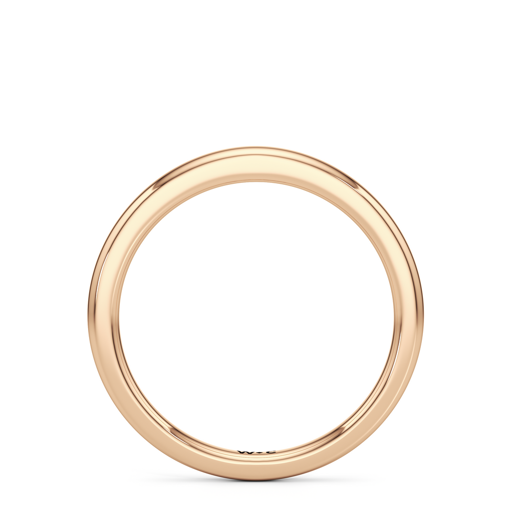 The Charlotte Wedding Band with 18KT Rose Gold Cut Diamond in 14KT Rose Gold view 2

