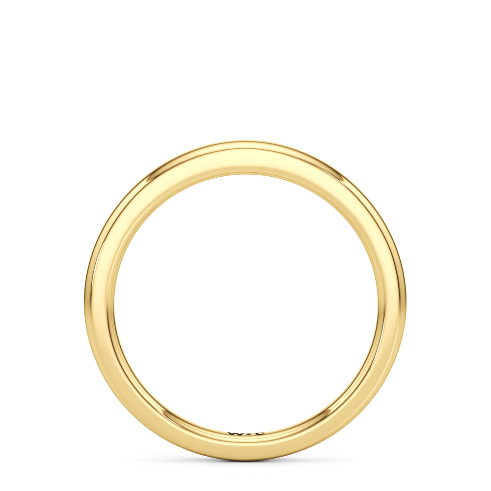 The Charlotte Wedding Band with 18KT Yellow Gold Cut Diamond in 14KT Yellow Gold view 2
