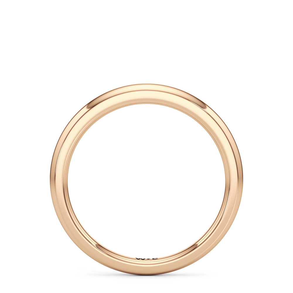 The Lisette Wedding Band with 18KT Rose Gold Cut Diamond in 14KT Rose Gold view 2
