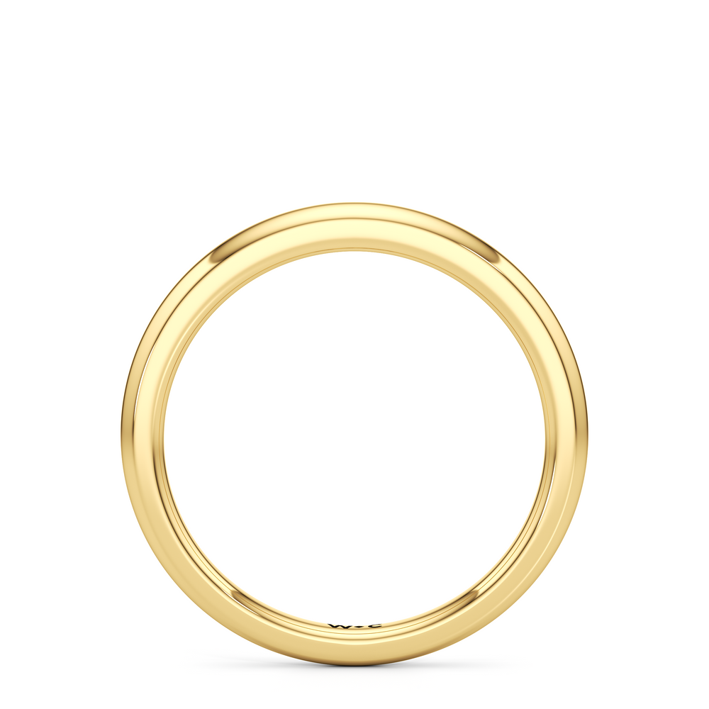 The Lisette Wedding Band with 18KT Yellow Gold Cut Diamond in 14KT Yellow Gold view 2
