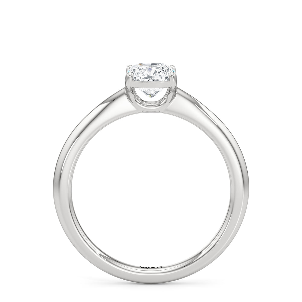 The Lisette Engagement Ring with Cushion Cut Diamond in 14KT Platinum view 2
