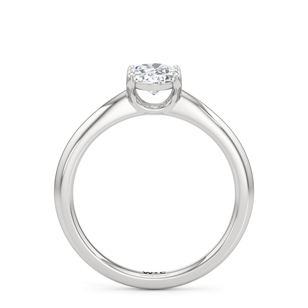 The Lisette Engagement Ring with Oval Cut Diamond in 14KT Platinum view 2
