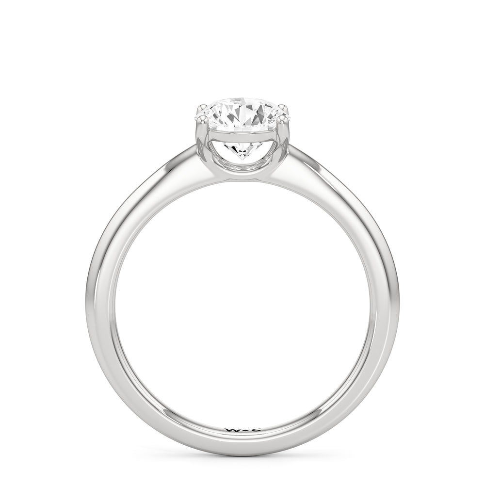 The Lisette Engagement Ring with Round Cut Diamond in 14KT Platinum view 2
