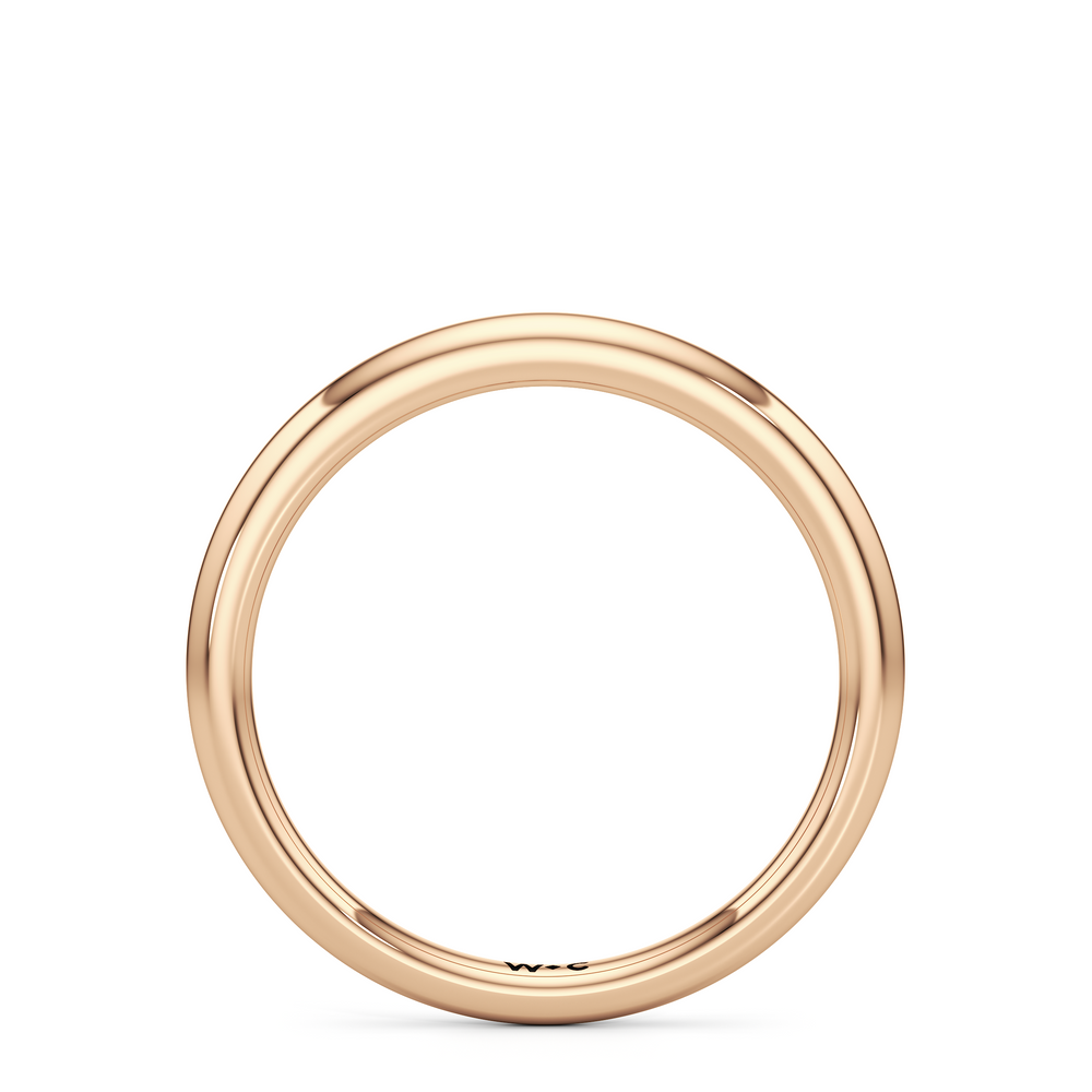 The Abigail Wedding Band with 18KT Rose Gold Cut Diamond in 14KT Rose Gold view 2
