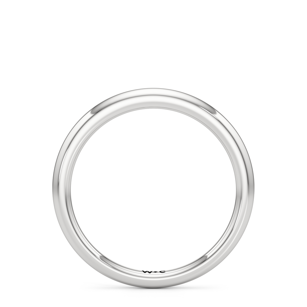 The Abigail Wedding Band with Platinum Cut Diamond in 14KT Platinum view 2
