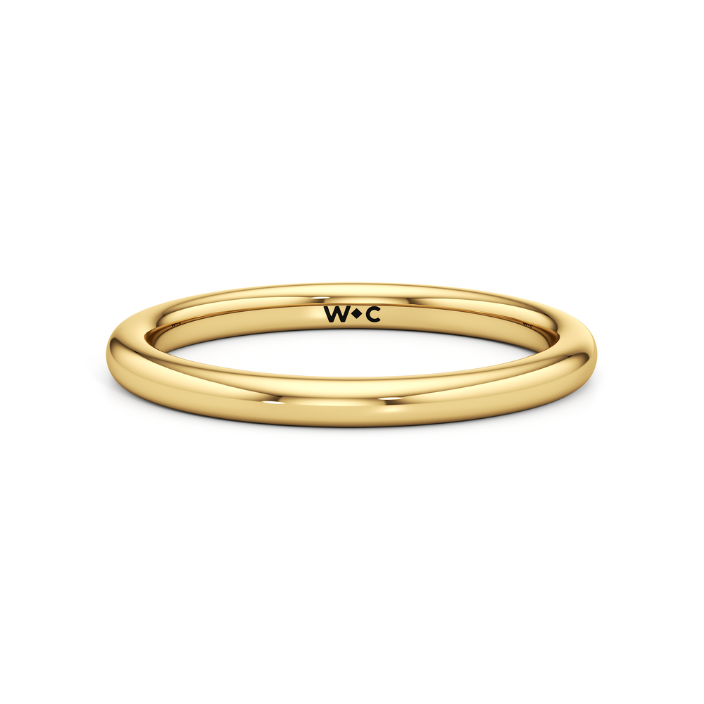 The Abigail Wedding Band with 18KT Yellow Gold Cut Diamond in 14KT Yellow Gold view 1
