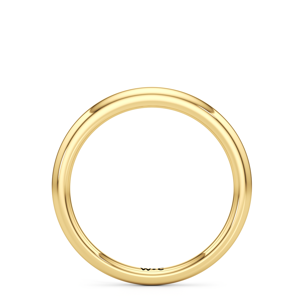The Abigail Wedding Band with 18KT Yellow Gold Cut Diamond in 14KT Yellow Gold view 2
