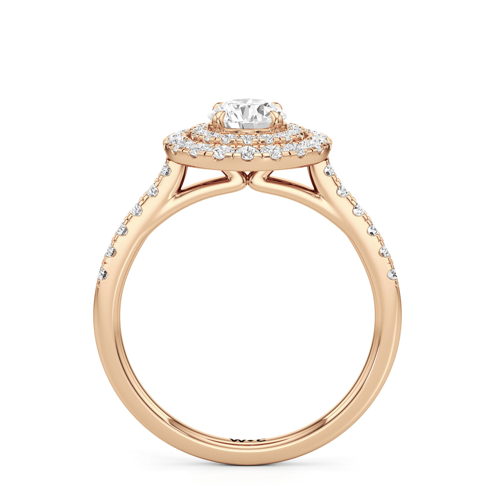 The Kate Engagement Ring with Round Cut Diamond in 14KT Rose Gold view 2
