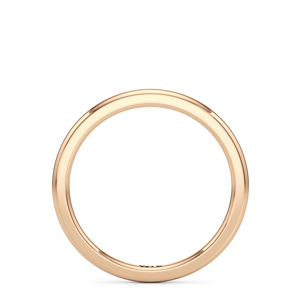 The Faye Wedding Band with 18KT Rose Gold Cut Diamond in 14KT Rose Gold view 2
