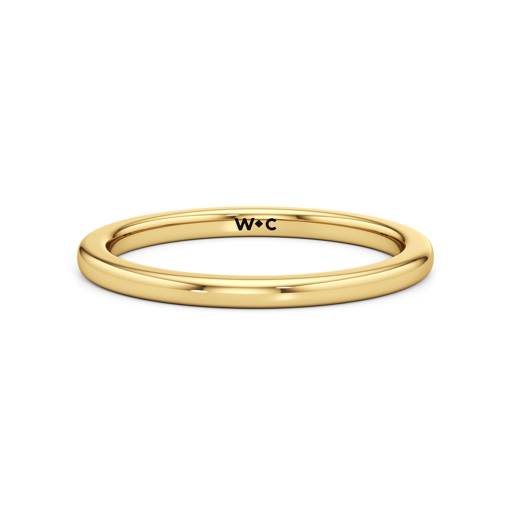 The Faye Wedding Band with 18KT Yellow Gold Cut Diamond in 14KT Yellow Gold view 1
