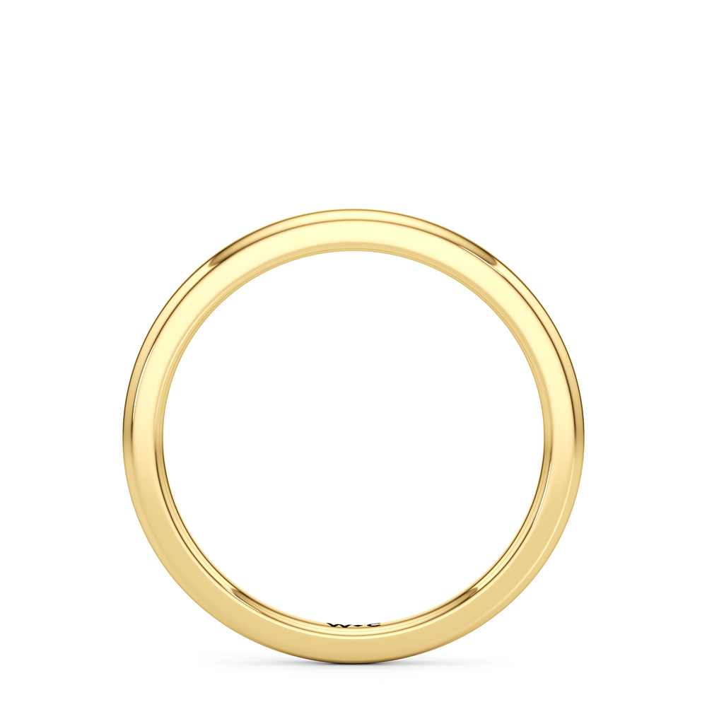 The Faye Wedding Band with 18KT Yellow Gold Cut Diamond in 14KT Yellow Gold view 2
