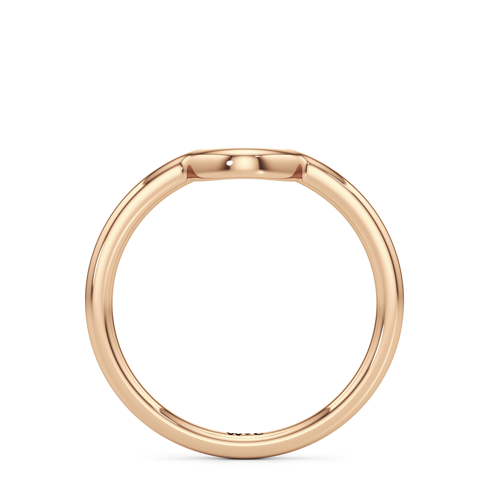 The Zara Wedding Band with 18KT Rose Gold Cut Diamond in 14KT Rose Gold view 2
